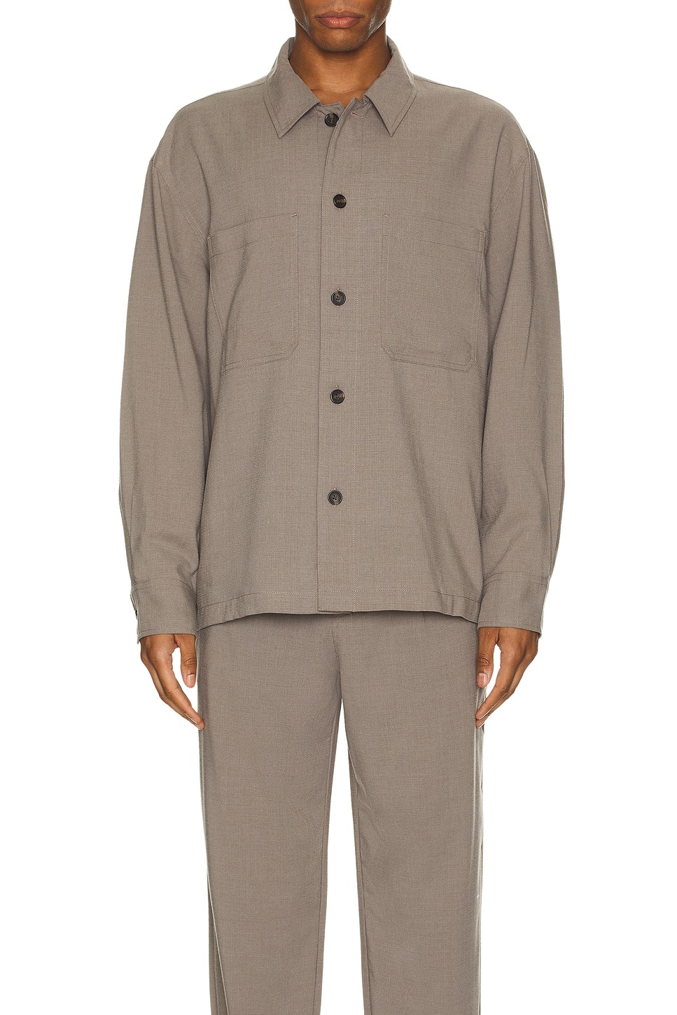Driessen Wool Gabardine Overshirt - 3