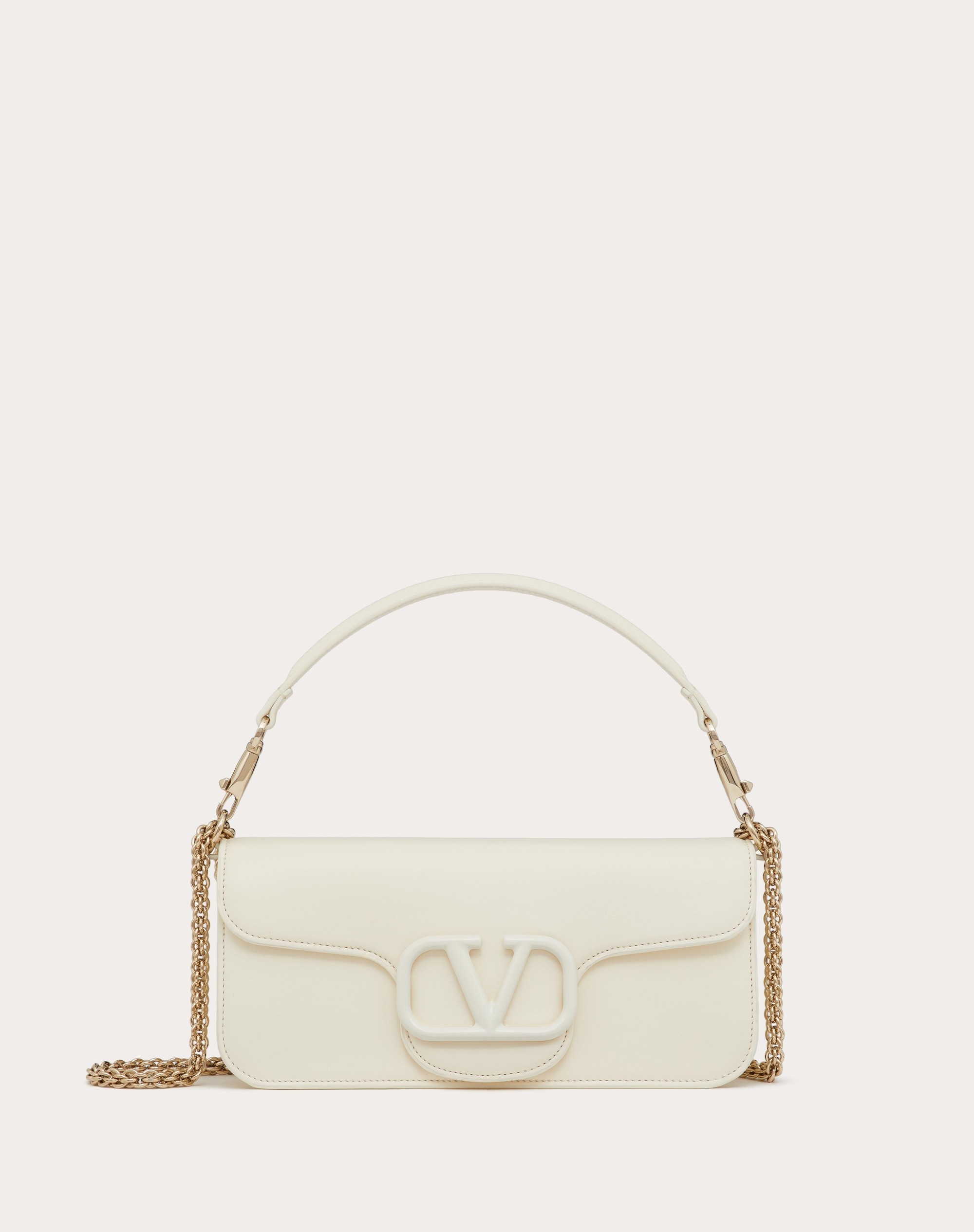 Valentino Loco Small Calfskin Shoulder Bag With Chain (Shoulder bags,Chain  Strap)