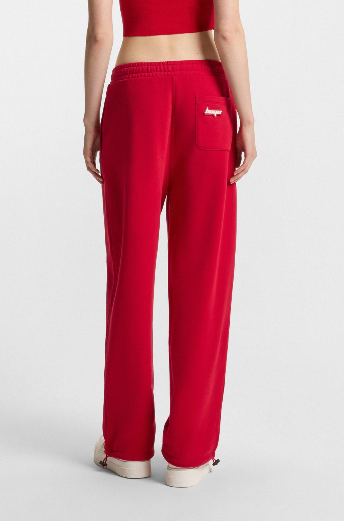 BAGGY-FIT TRACKSUIT BOTTOMS IN PEACHED COTTON - 4