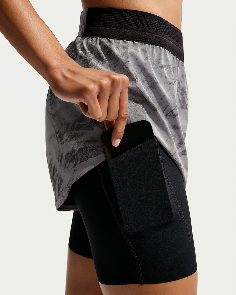 Nike Swift Women's Mid-Rise 2-in-1 Running Shorts with Reflective Accents 6