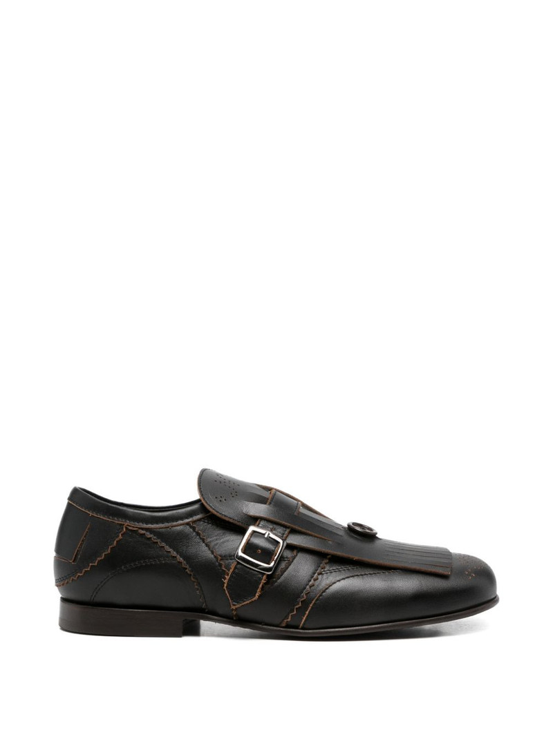 kiltie-fringe buckled monk shoes 1