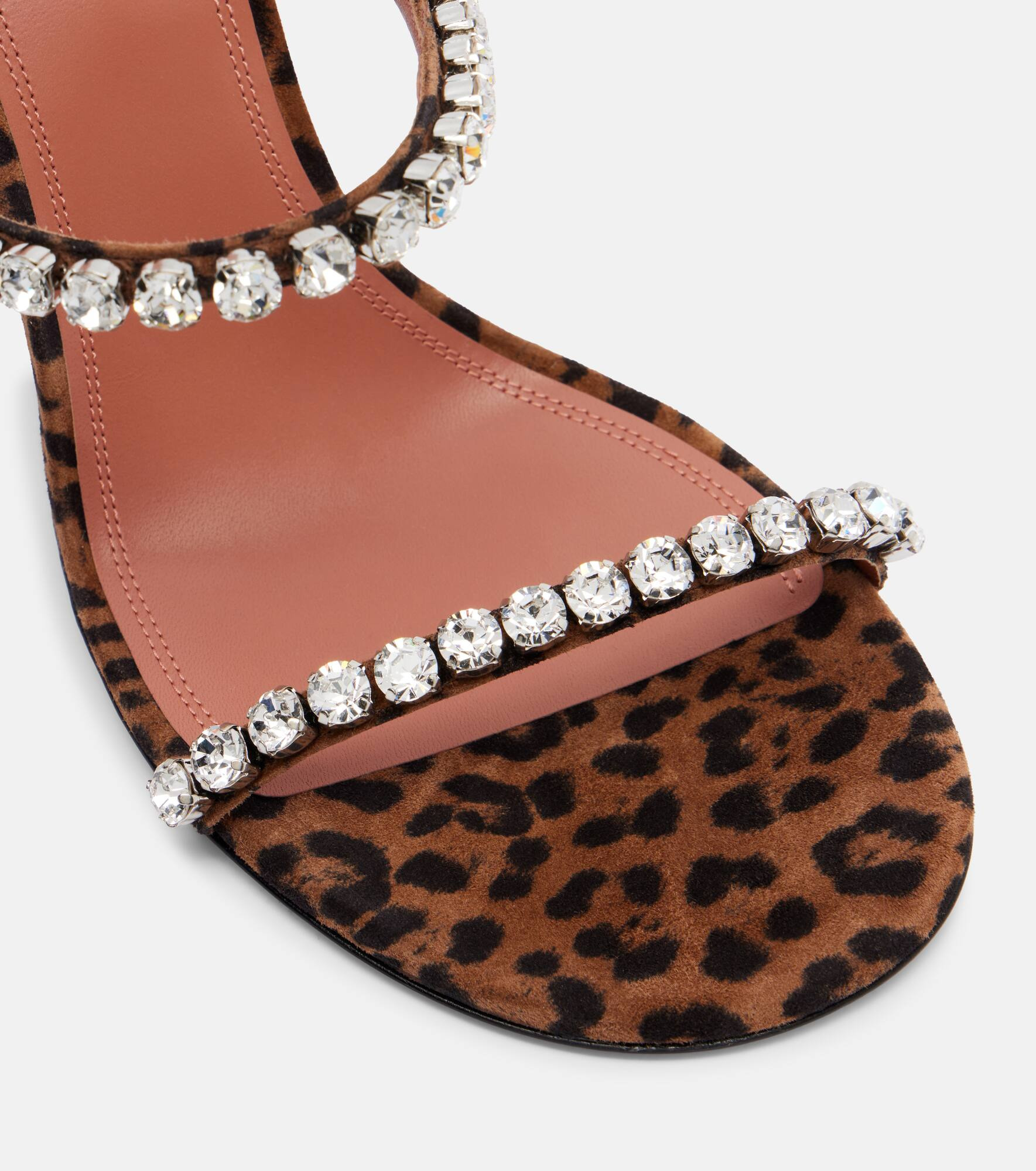 Gigi 95 leopard-print suede mules - 5