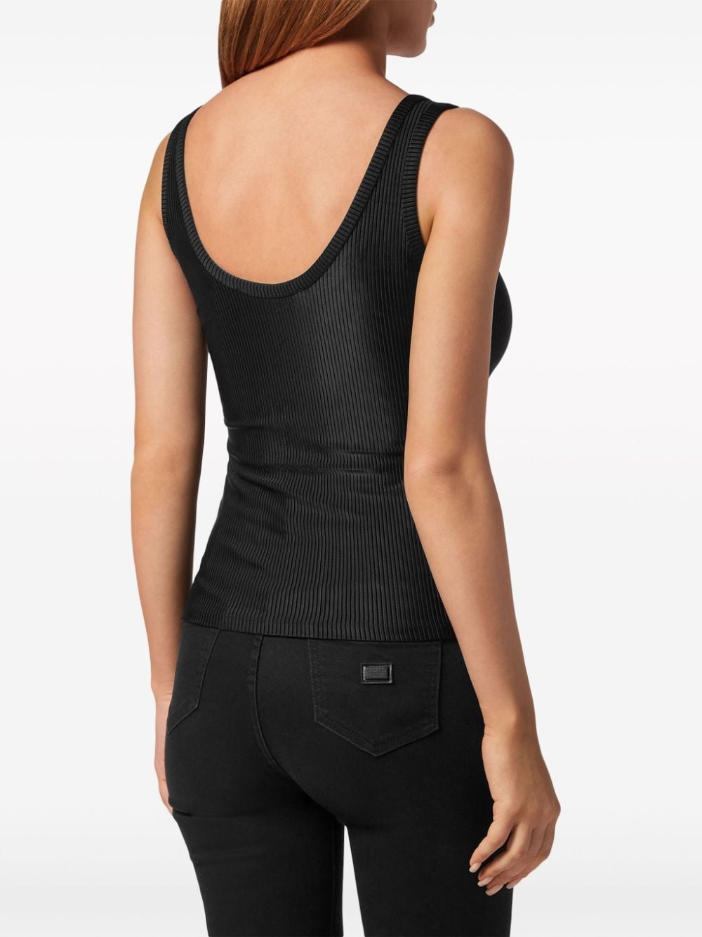 pierced sleeveless top - 4