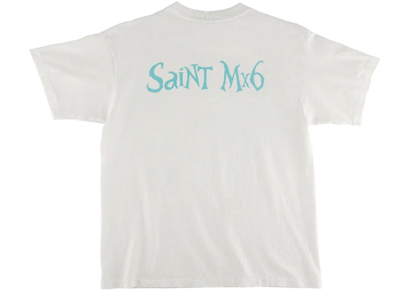 SAINT M×××××× Saint Mxxxxxx x Disney Alice in Wonderland T-Shirt White outlook
