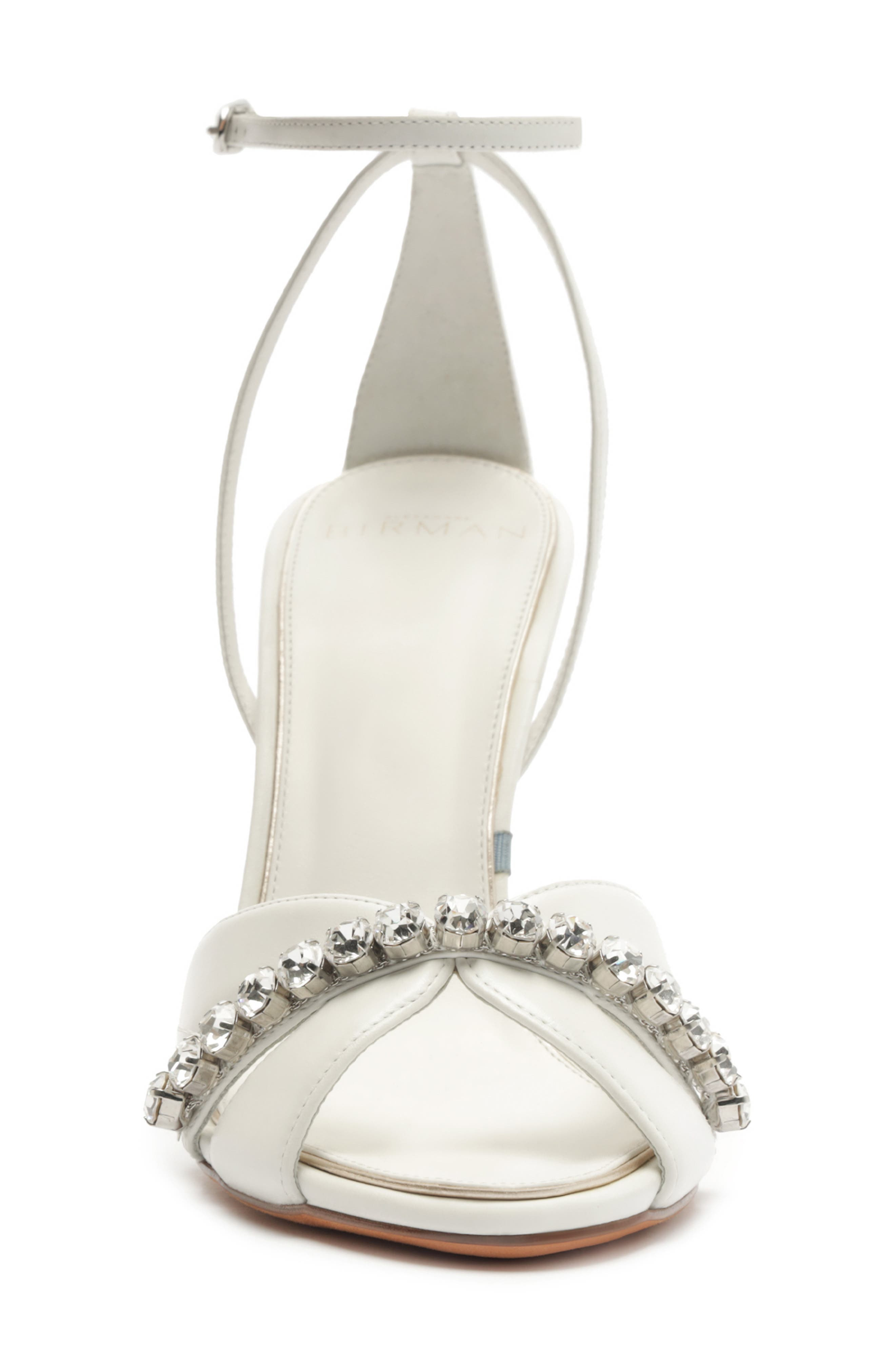 Alexandre Birman Georgina Crystal Ankle Strap Bridal Sandal in Ivory at Nordstrom - 4