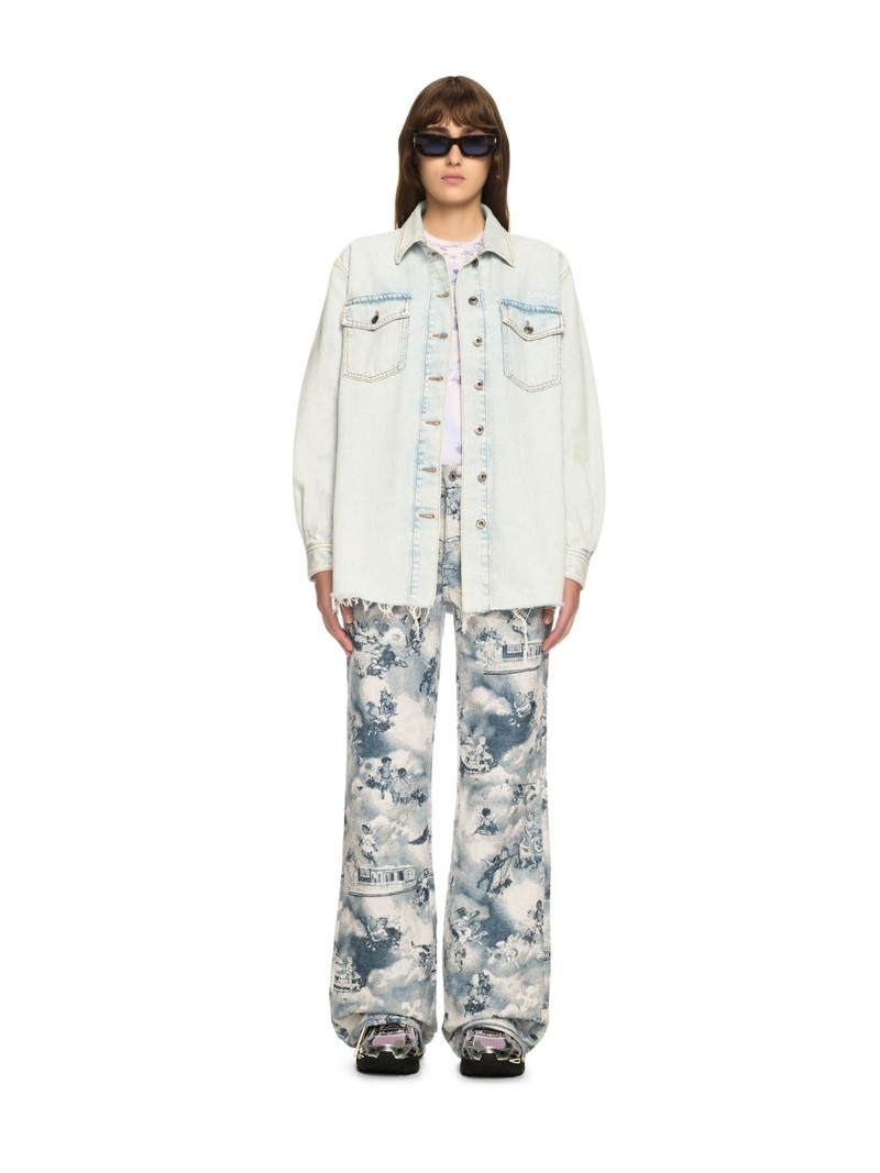 Off-White White Denim Fresco Arrow Shirt Jacket outlook