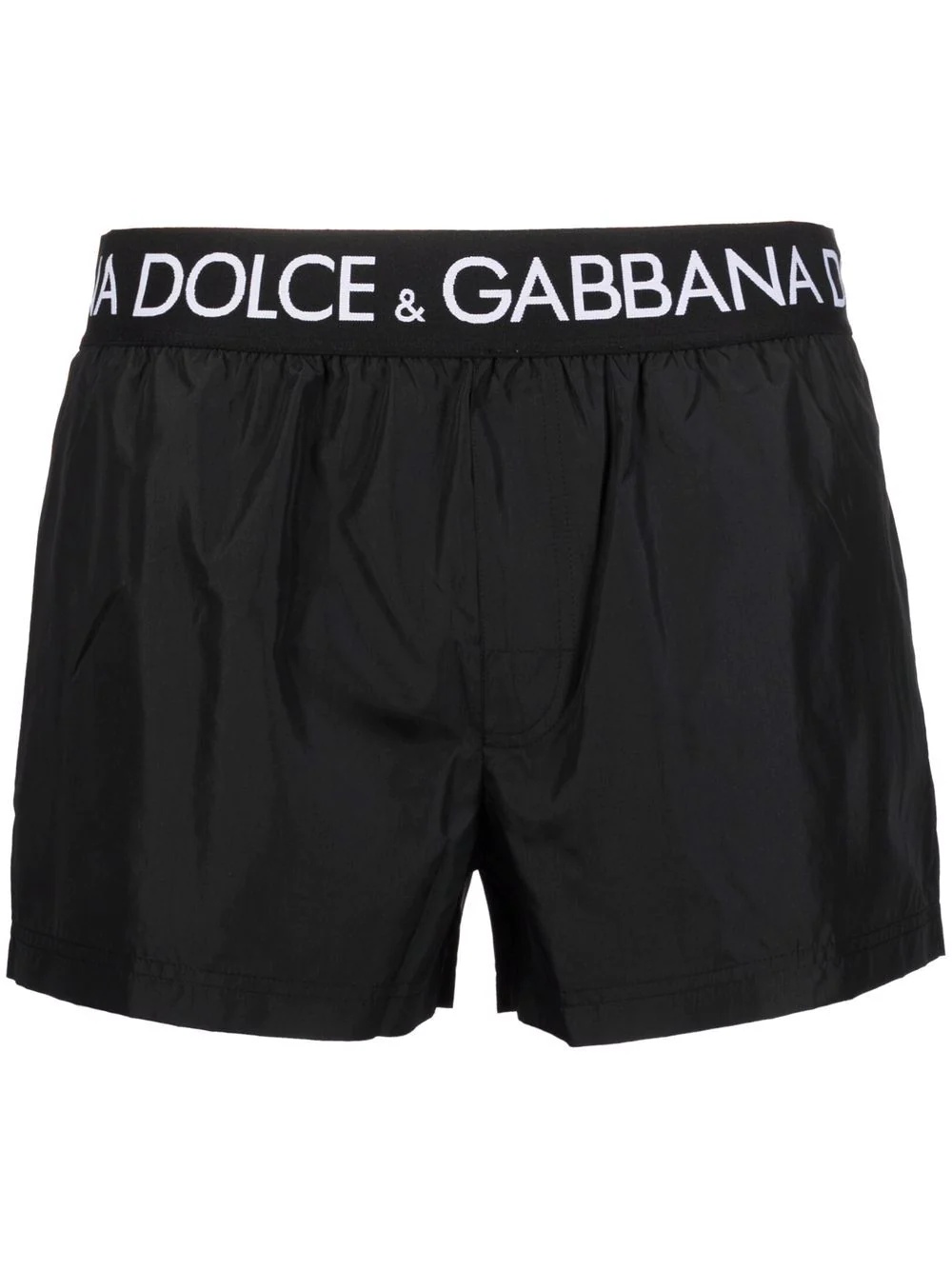 logo-waistband swim shorts - 1