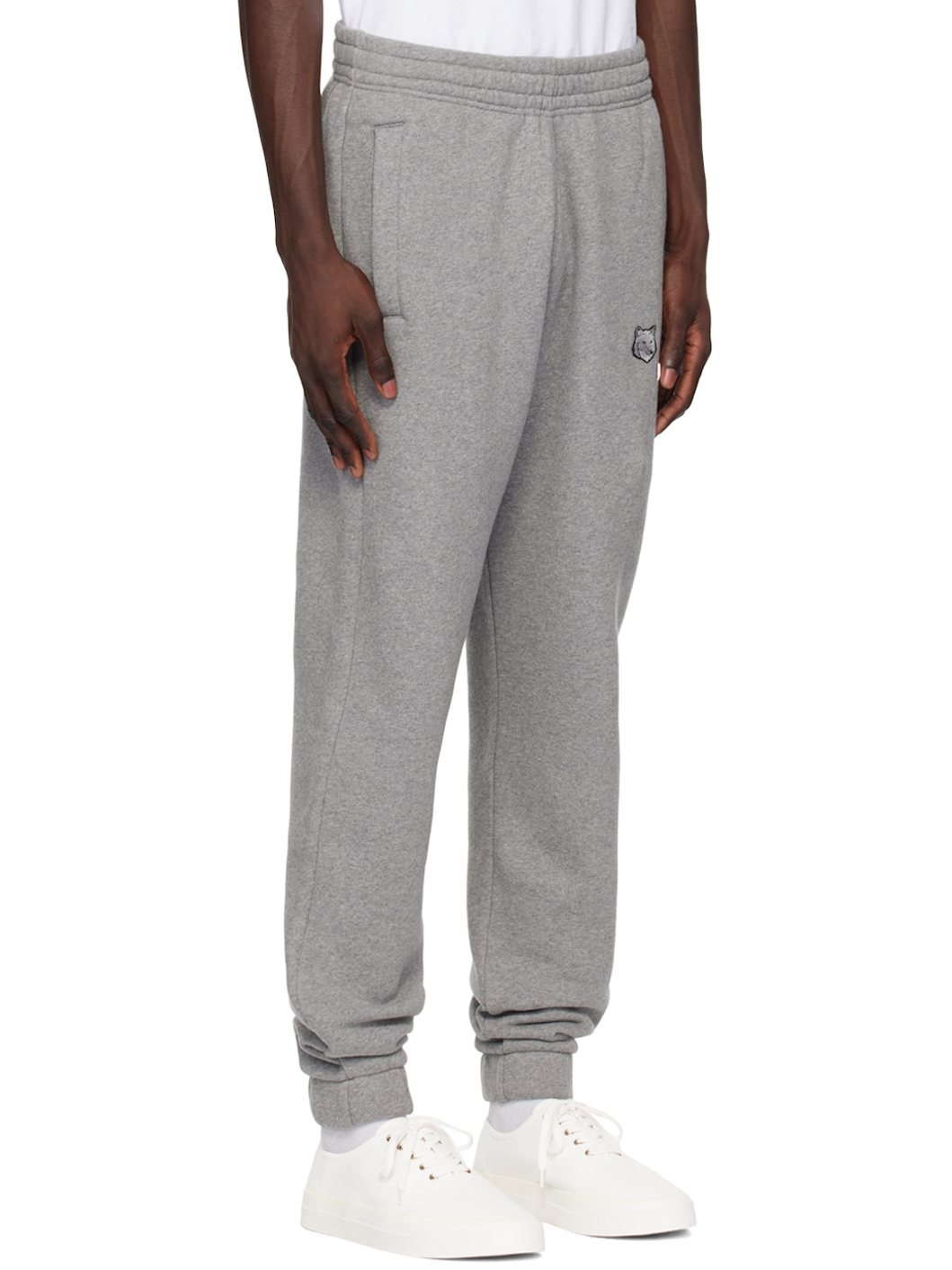 Gray Bold Fox Head Sweatpants - 2