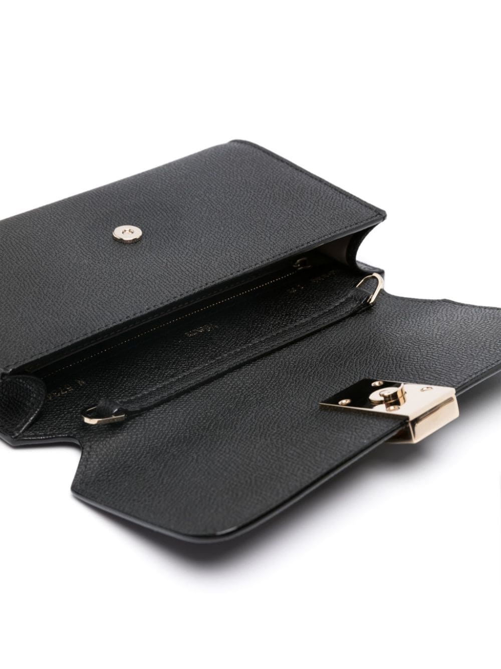 pebbled leather clutch - 5