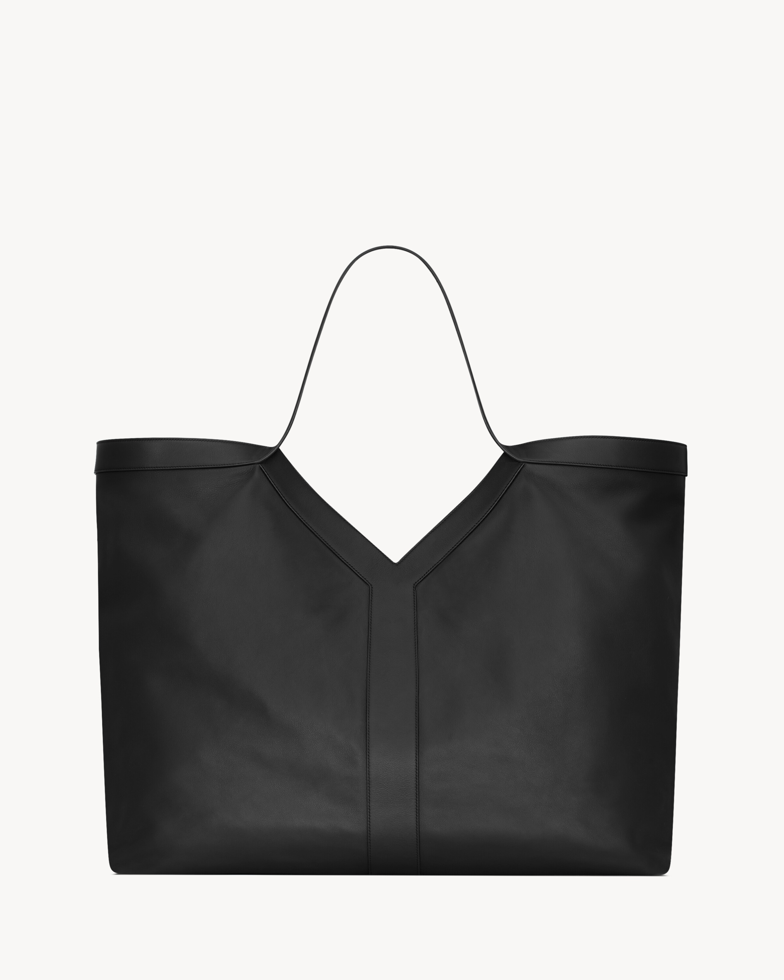 Y MAXI TOTE IN GRAINED LEATHER - 2