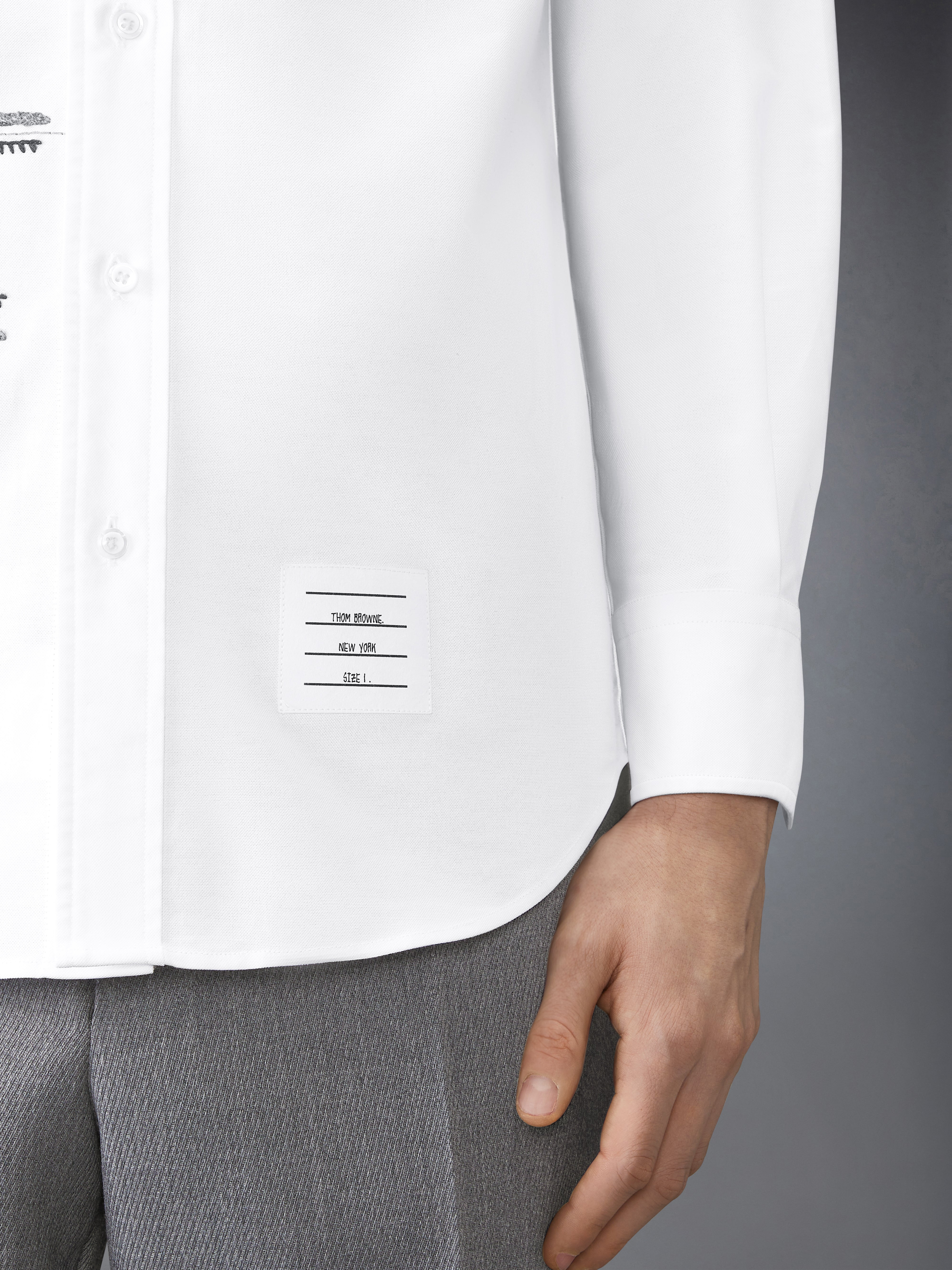 OXFORD BLANKET STITCH DEGRADE SHIRT - 5