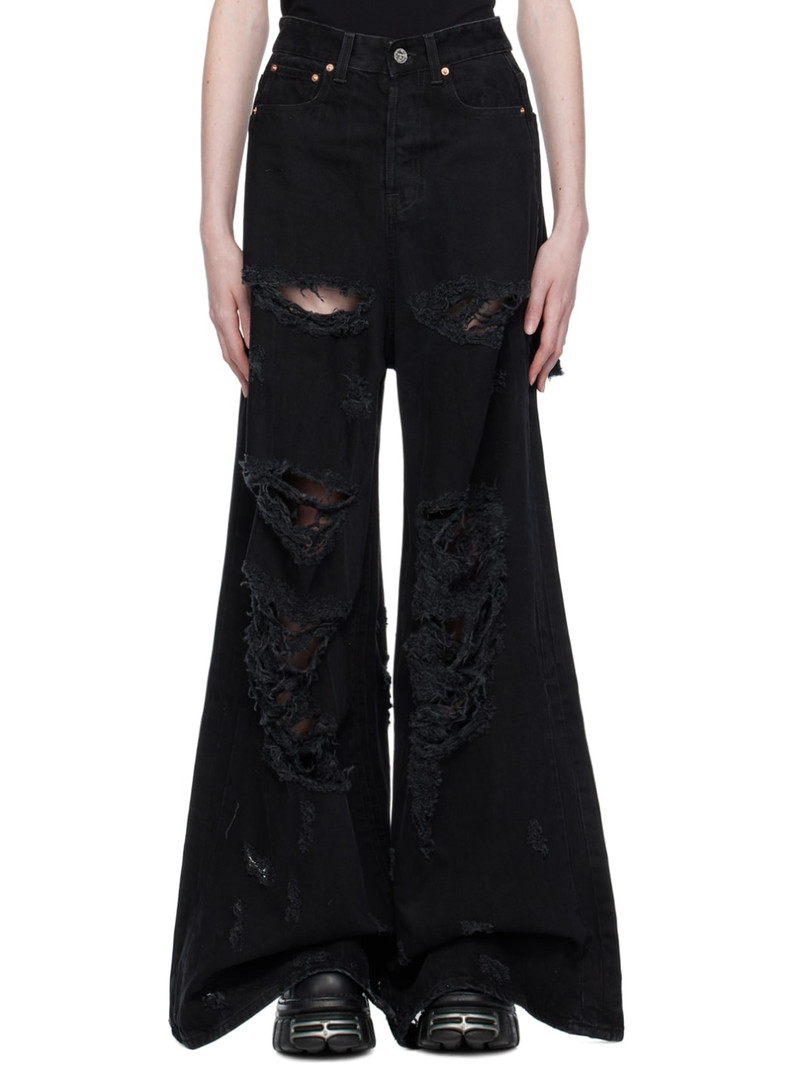 Black Distressed Jeans 1