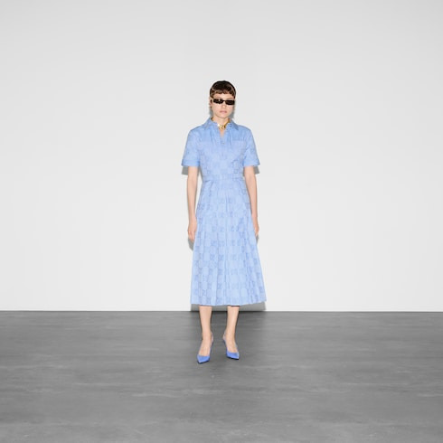 Cotton poplin midi dress - 2