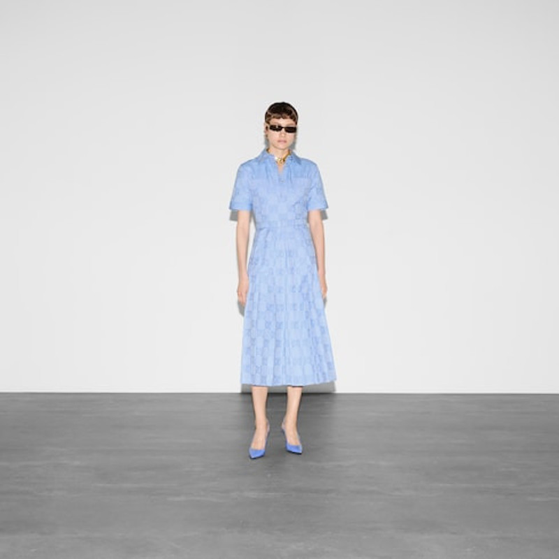 GUCCI Cotton poplin midi dress outlook