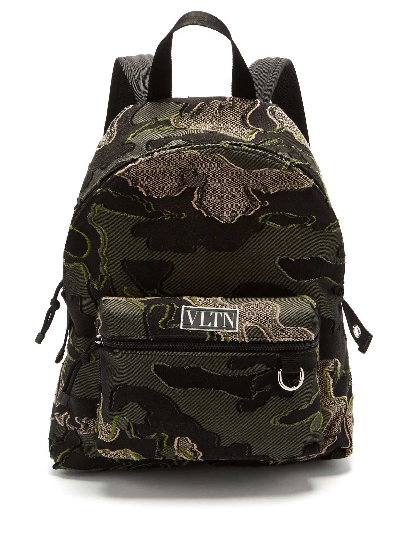 Logo-patch fil-coupé camouflage-jacquard backpack - 1