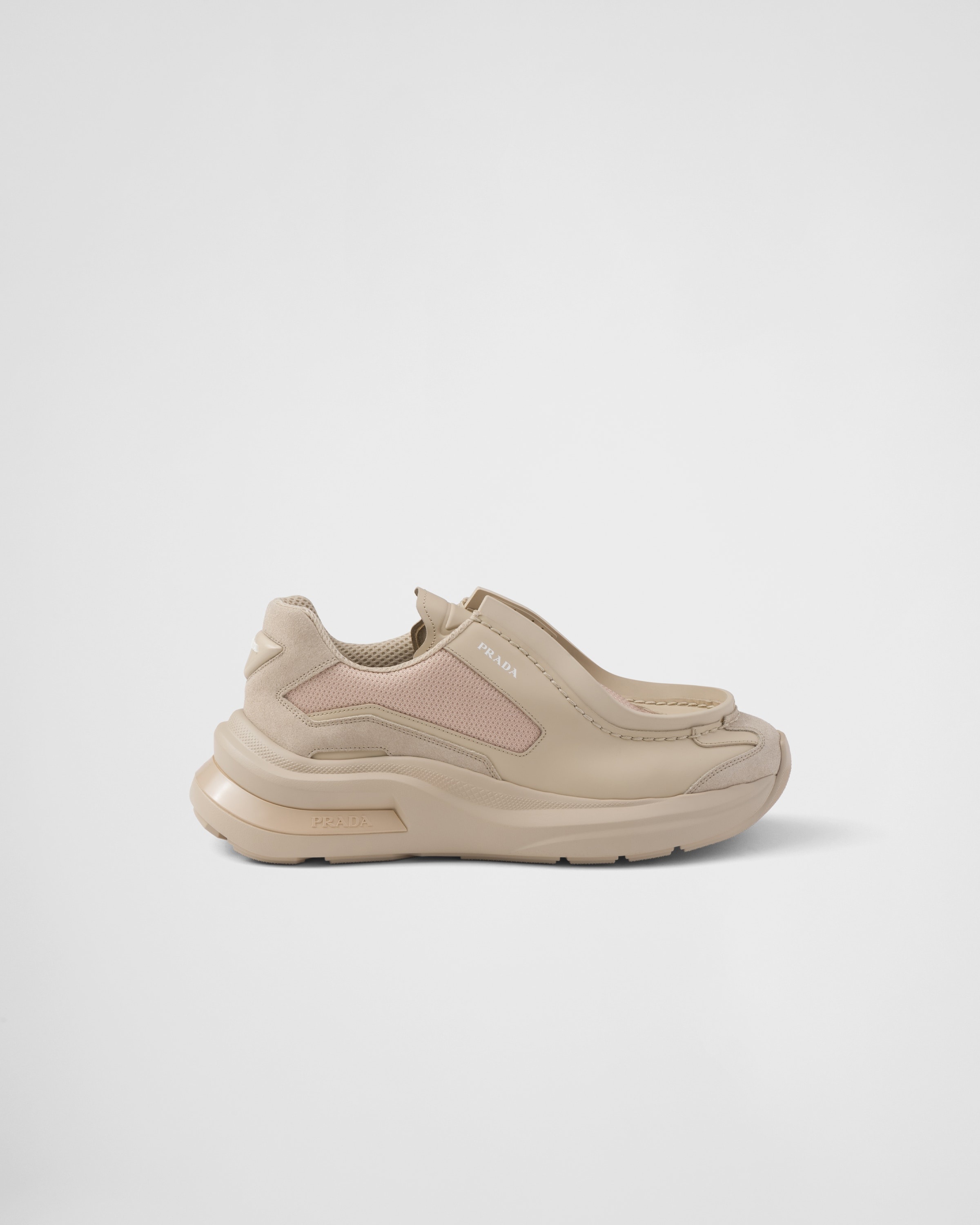 Systeme brushed leather sneakers with bike fabric and suede elements - 2