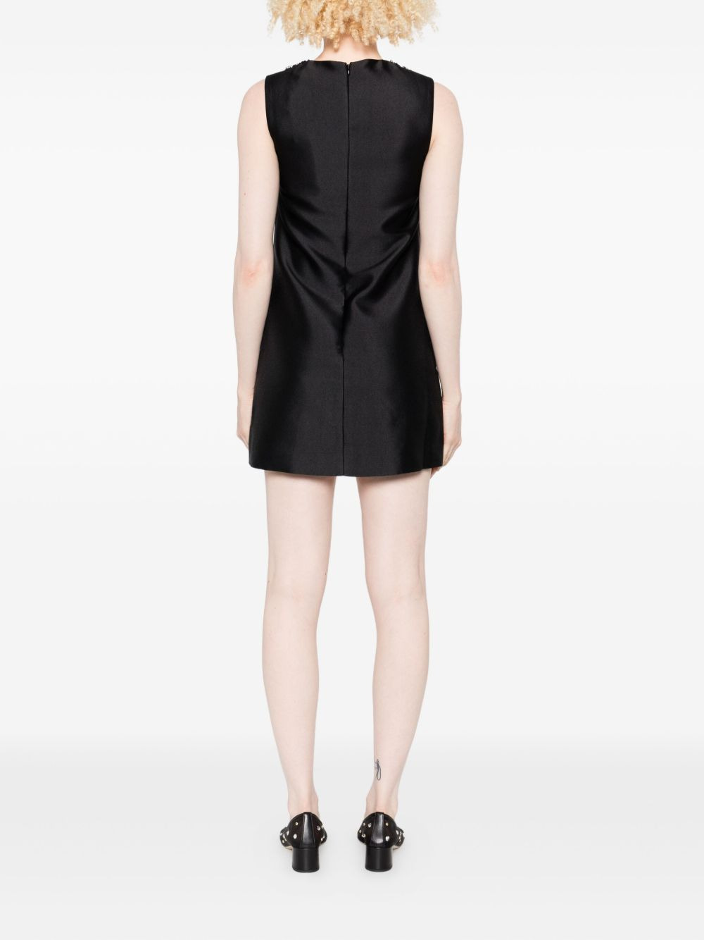 embellished-pocket mini dress - 4