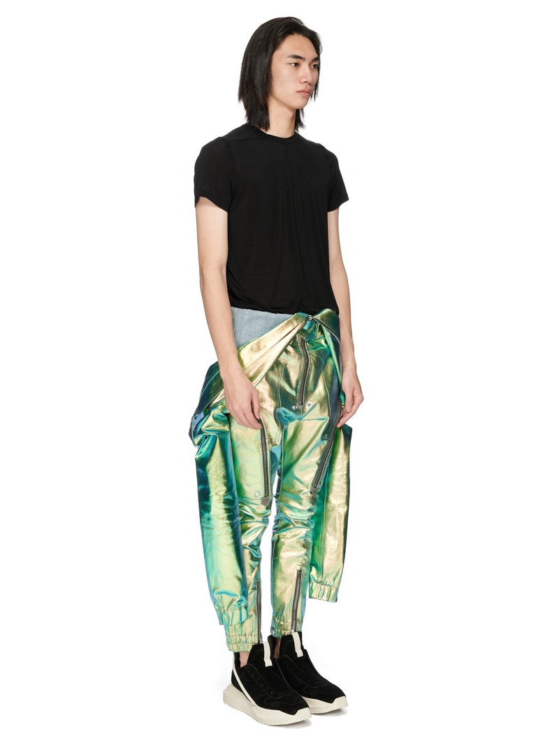 metallic-effect zip-up jumpsuit 9