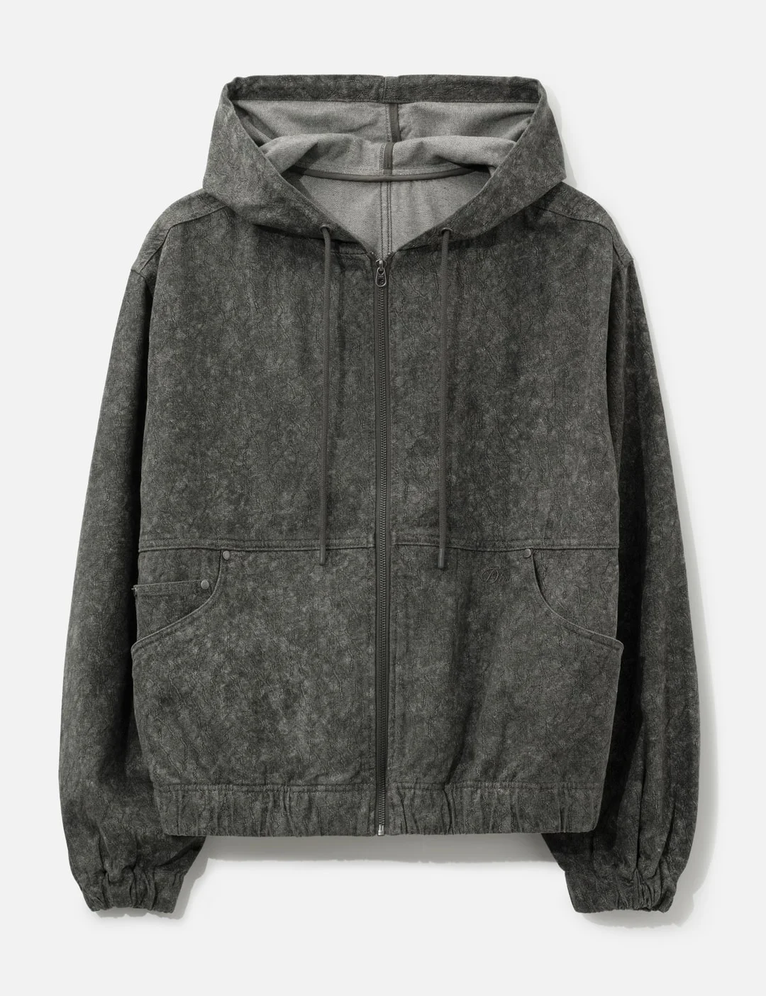 HOODED DENIM JACKET - 1