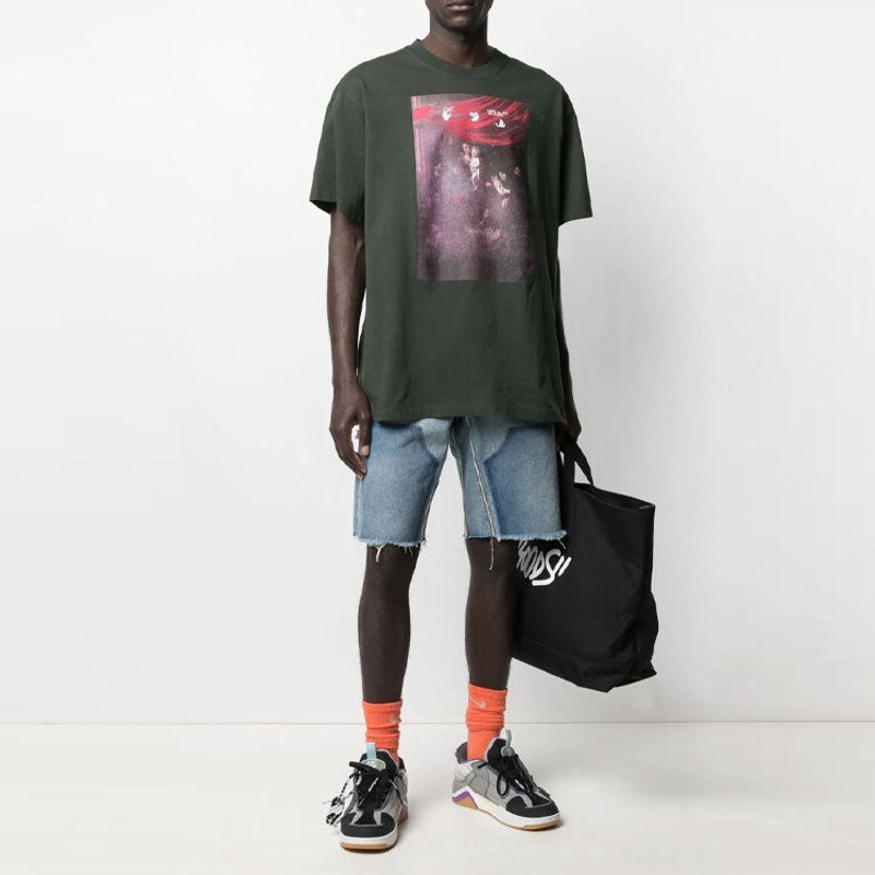 Off-White Off-White SS21 Printing Arrow Short Sleeve Loose Fit Black OMAA038S21JER0055901 outlook
