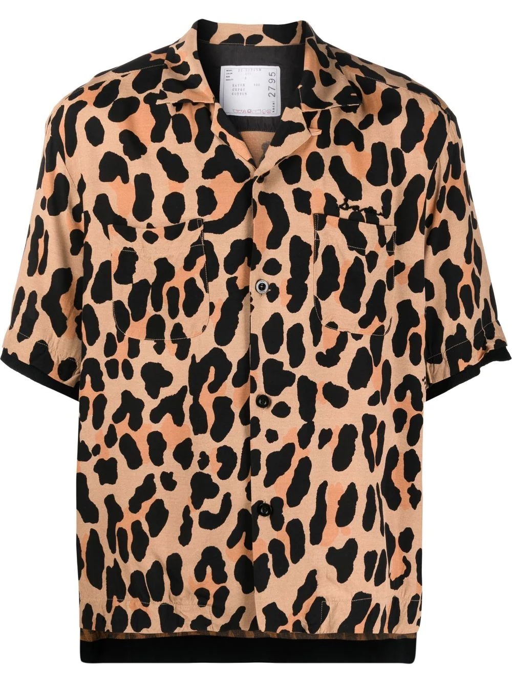 leopard-print short-sleeve shirt - 1