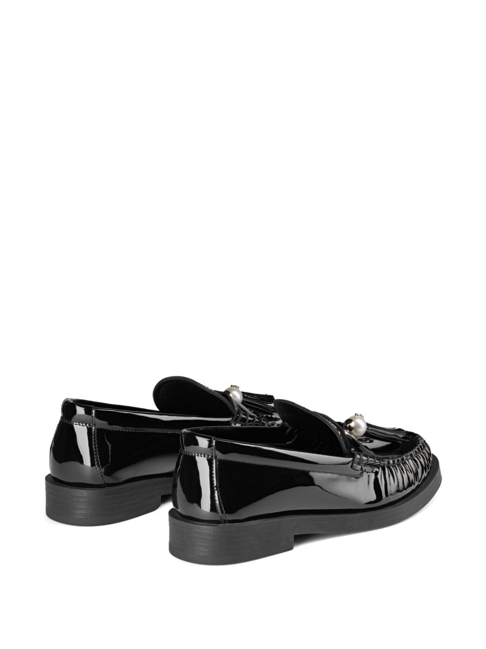 Addie pearl-embellished leather loafers - 2