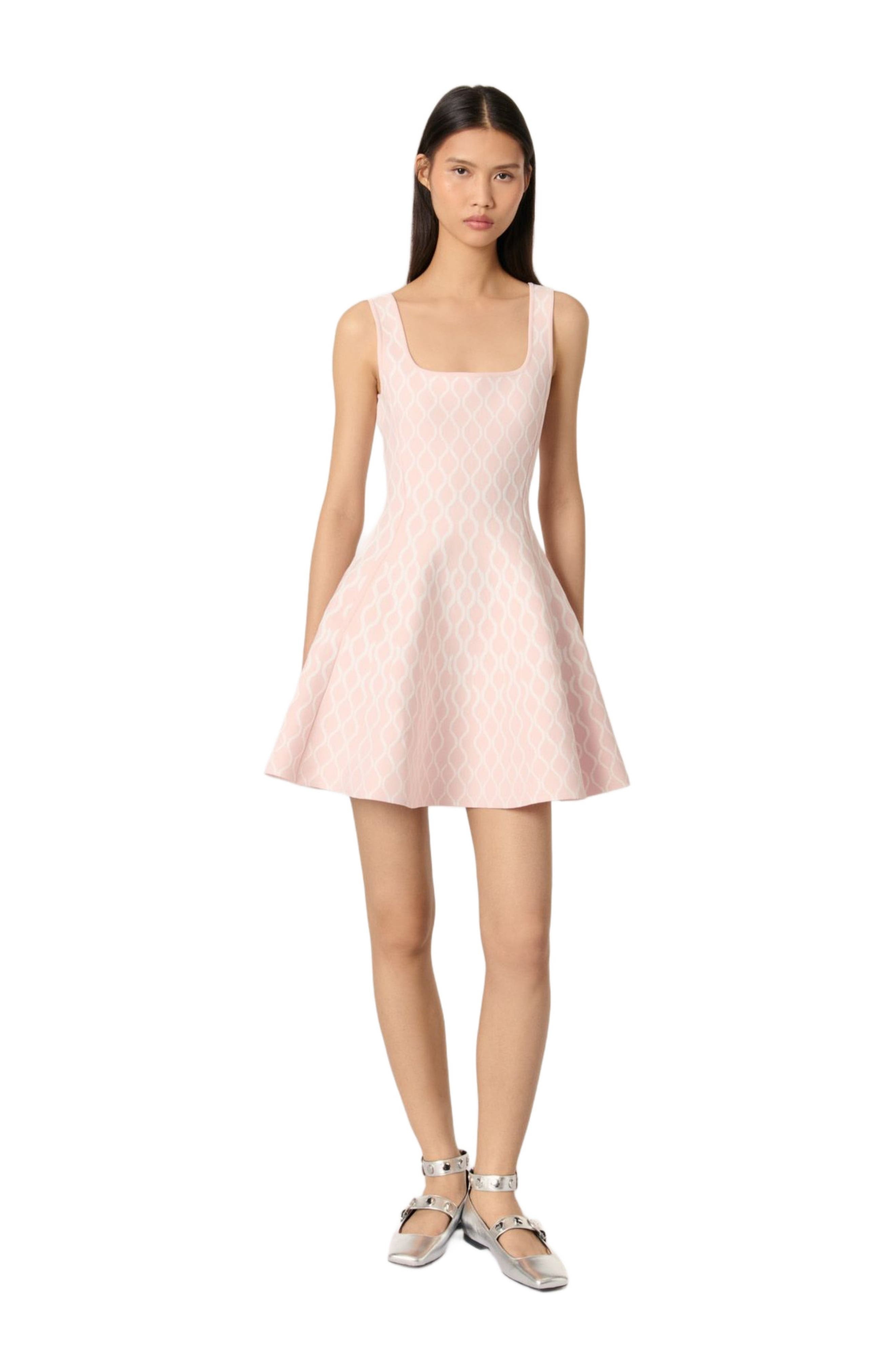 maje Short jacquard knit dress in Pale Pink at Nordstrom - 1