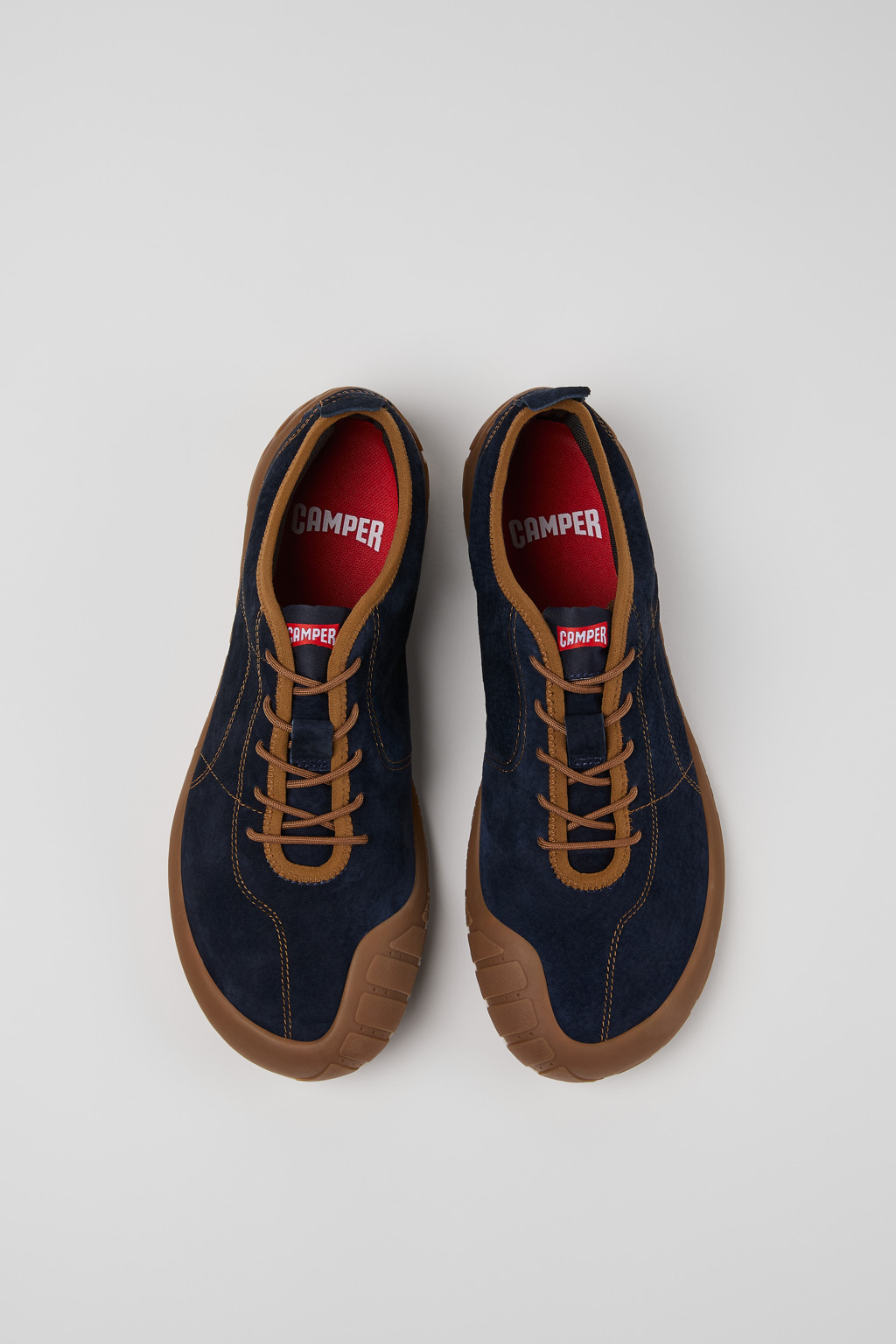 Blue Nubuck Sneakers for Men. - 4