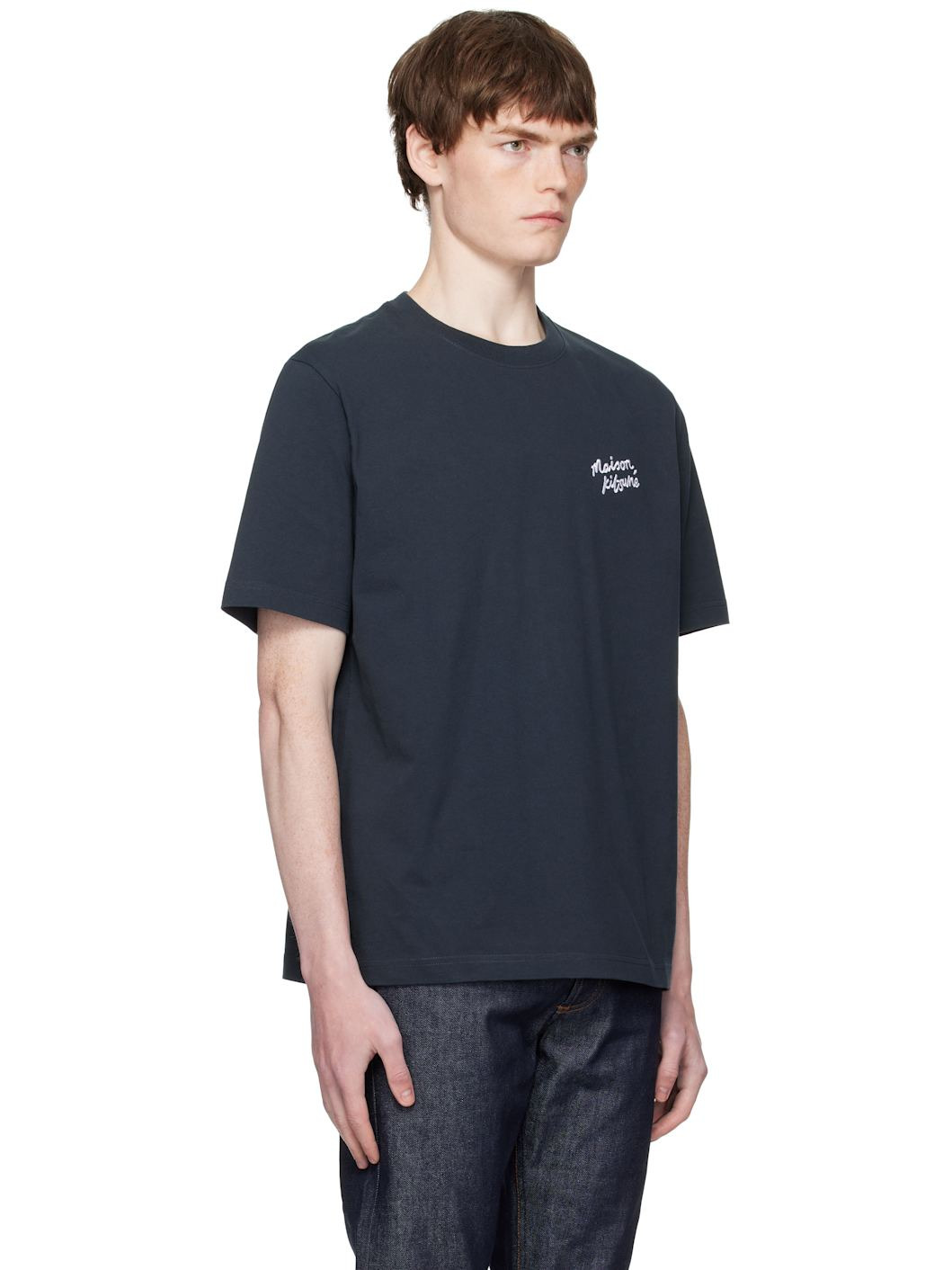 Black 'Maison Kitsune' Handwriting Comfort T-shirt - 2