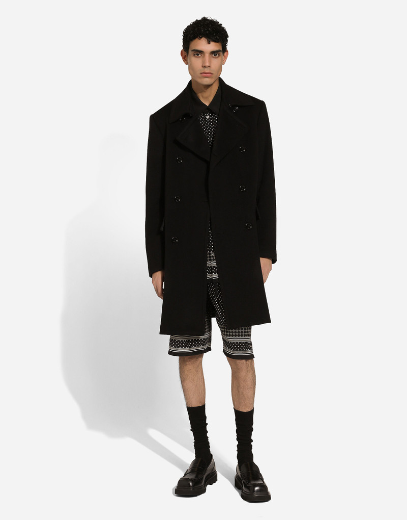 Tie-print silk jogging shorts 6