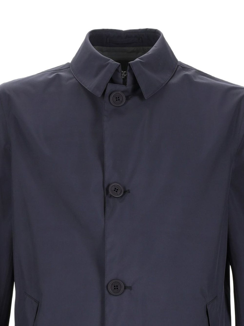 Herno buttoned trench coat outlook