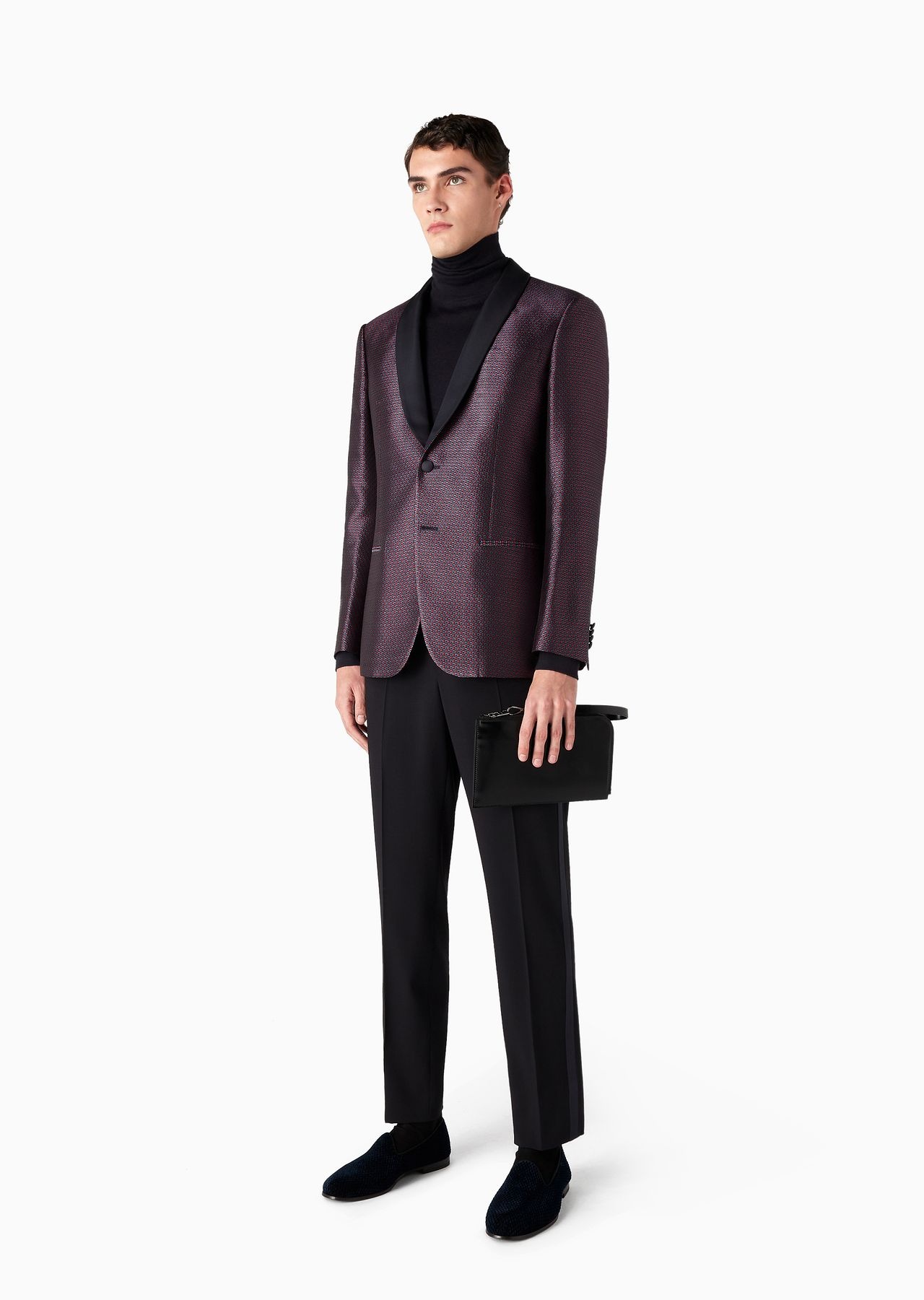 Giorgio’s single-breasted jacket in silk jacquard - 4