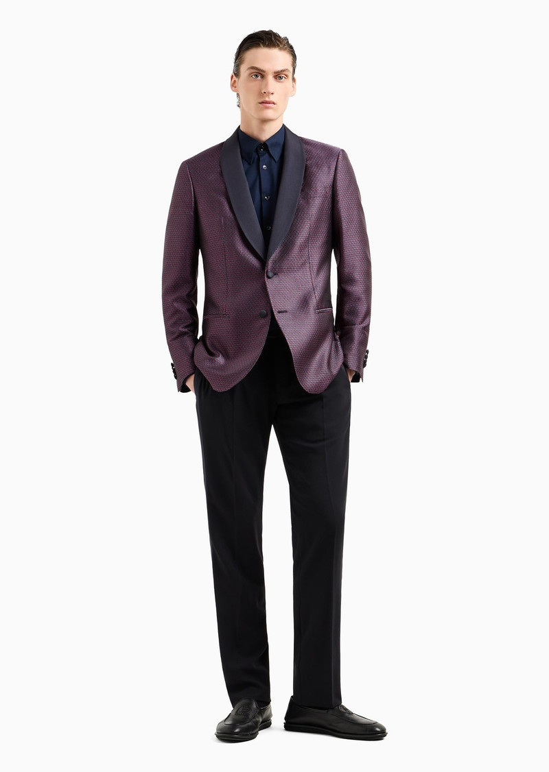 GIORGIO ARMANI Giorgio’s single-breasted jacket in silk jacquard outlook