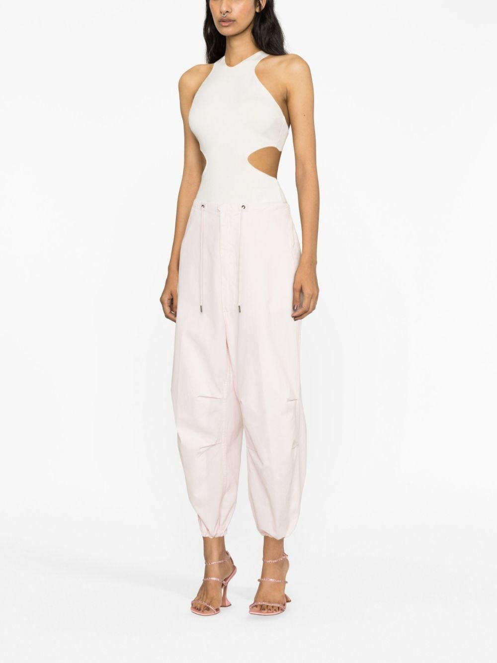 cotton drawstring trousers - 3