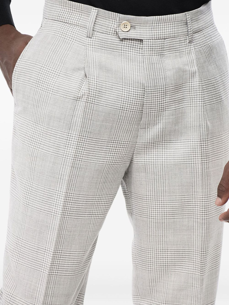 pleated check trousers 4