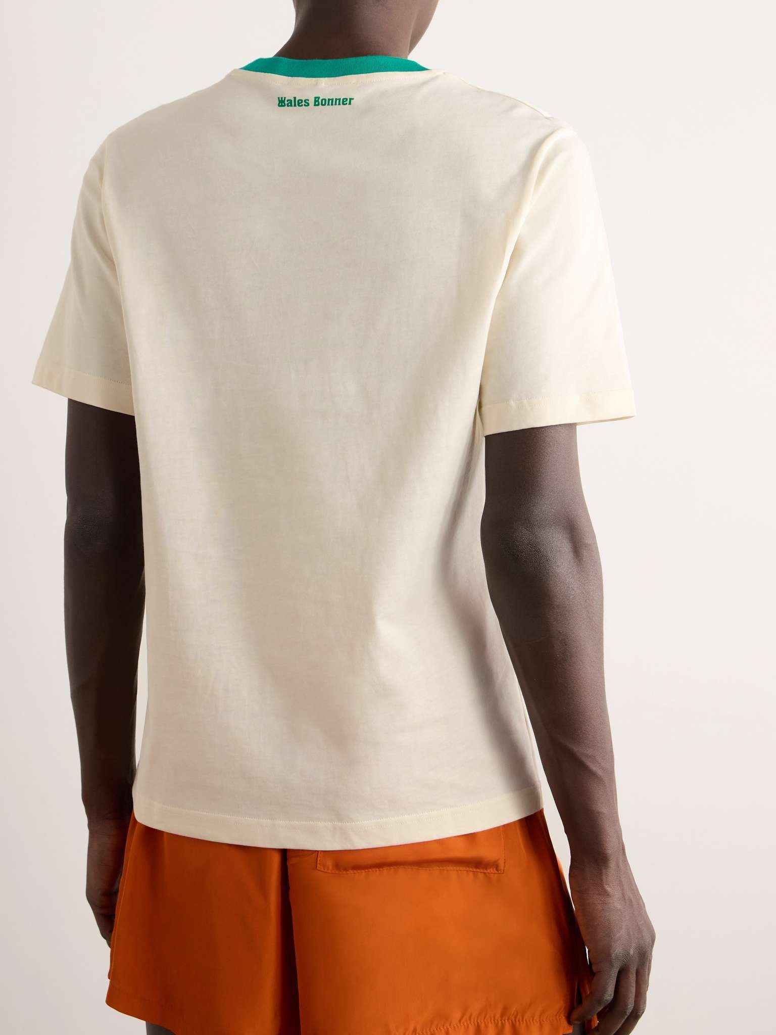 WALES BONNER Resilience Embroidered Flocked Organic Cotton
