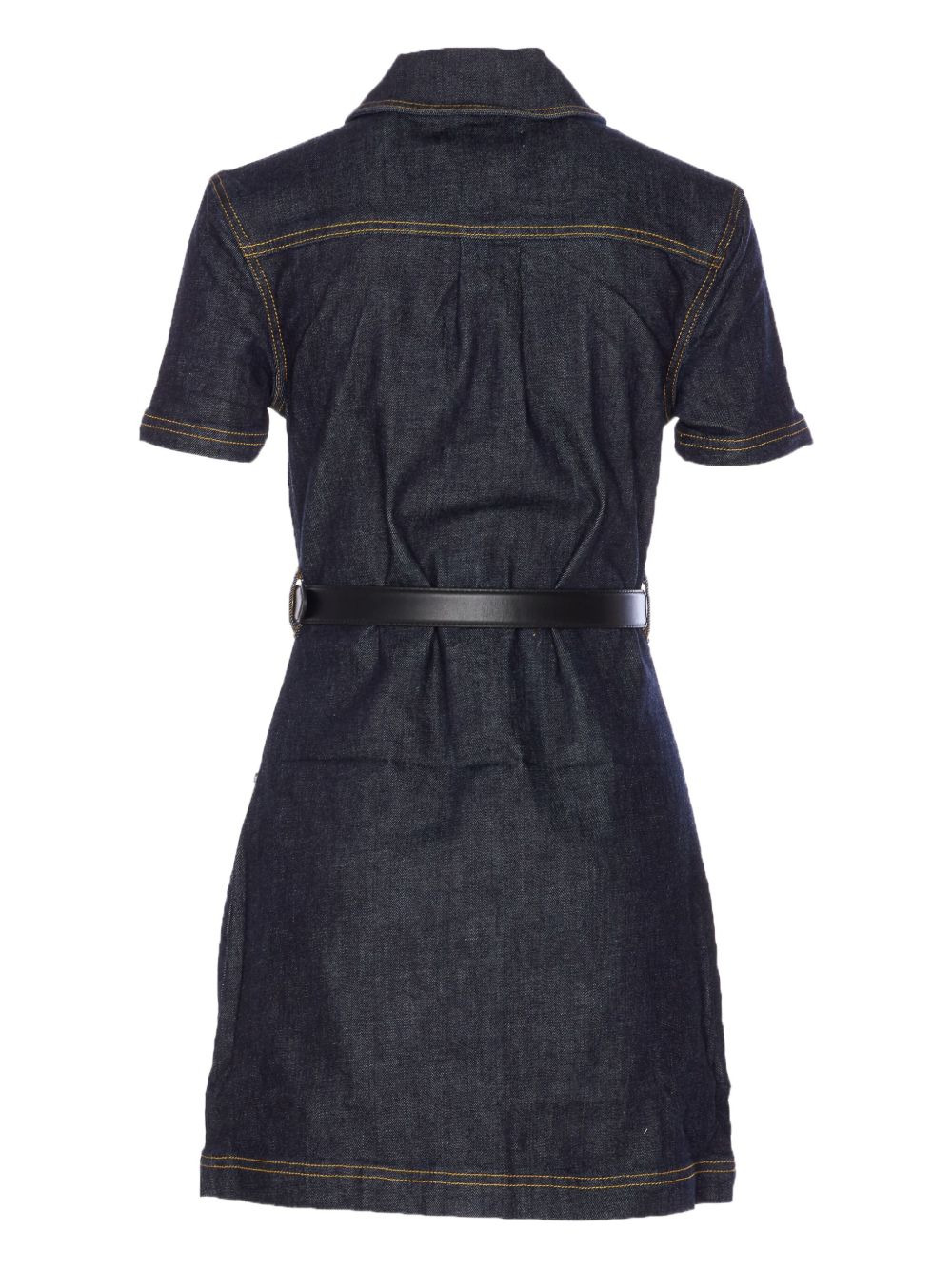 crystal-embellished denim mini dress - 2