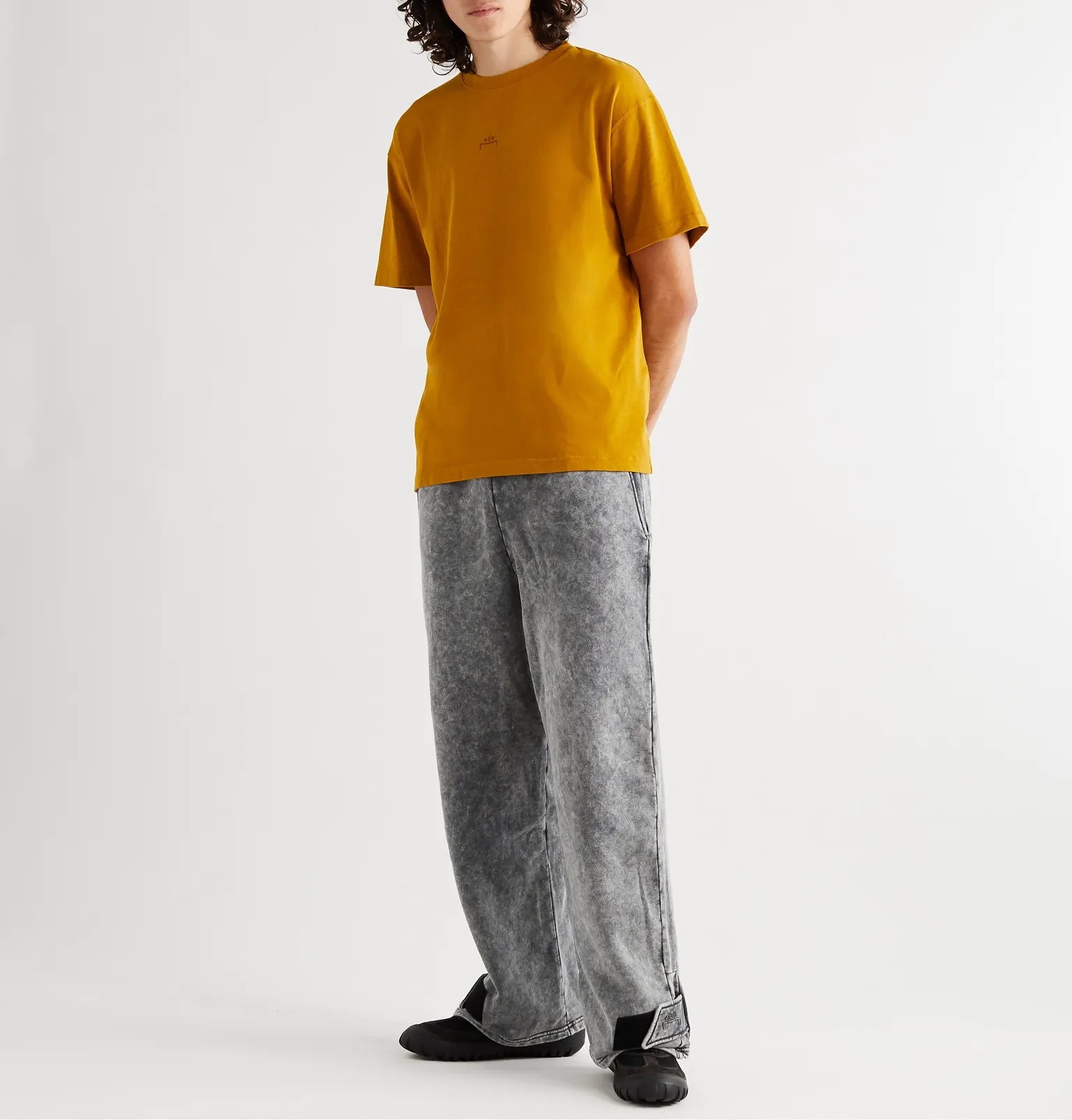 Acid-Washed Loopback Cotton-Jersey Sweatpants - 2