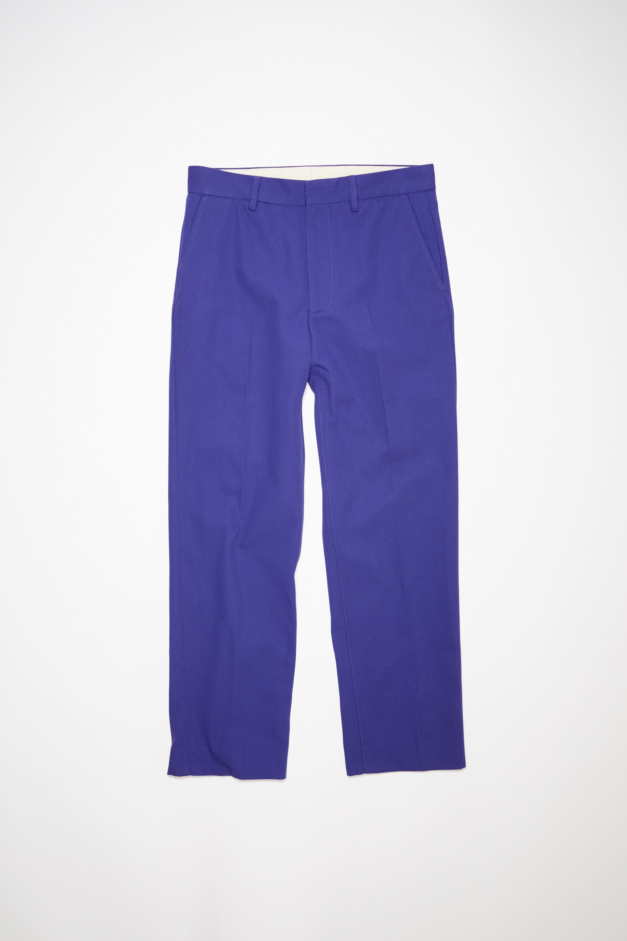 Acne Studios Twill cotton-blend trousers - Electric purple