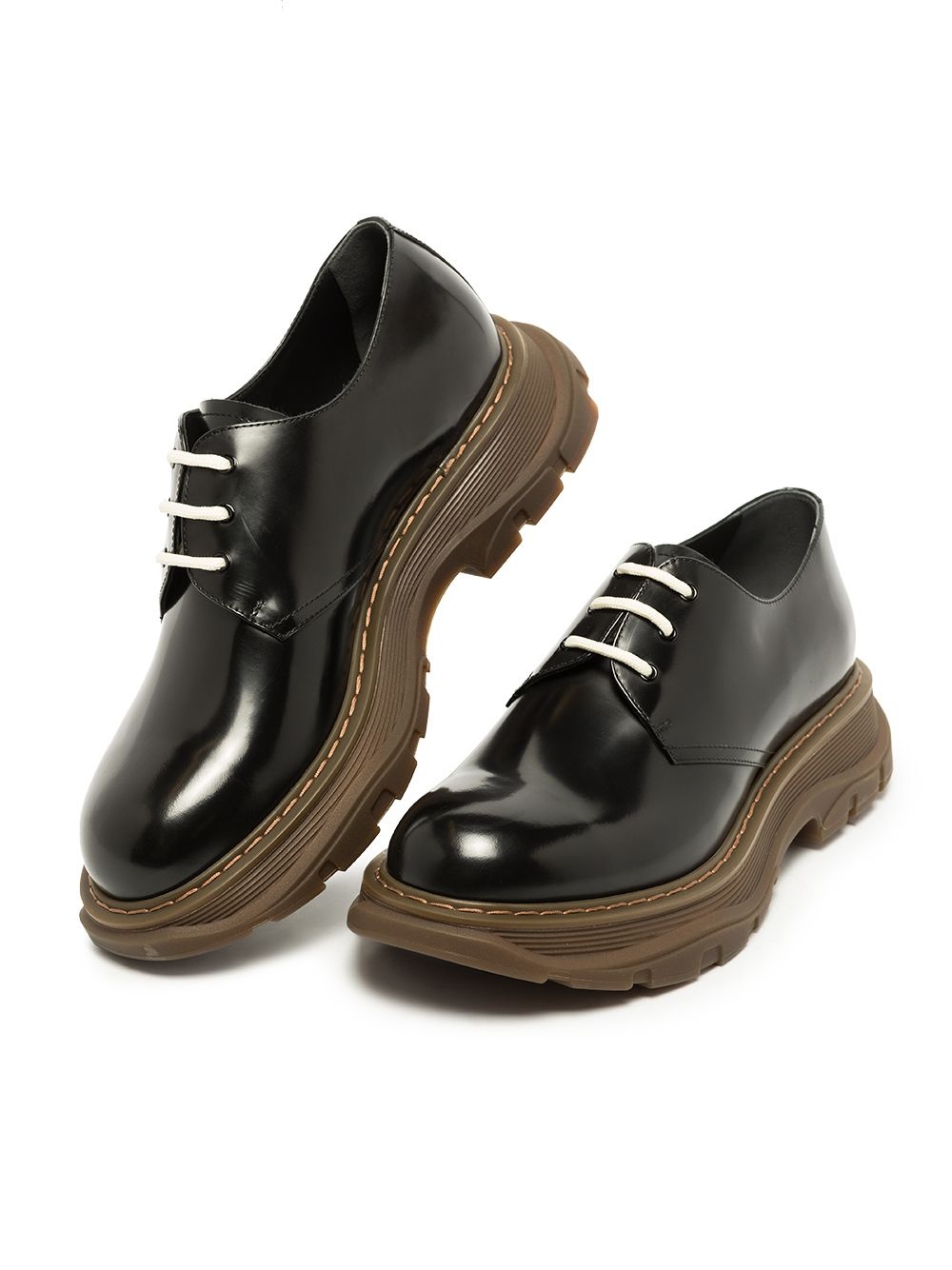 rubber sole derby shoes - 2