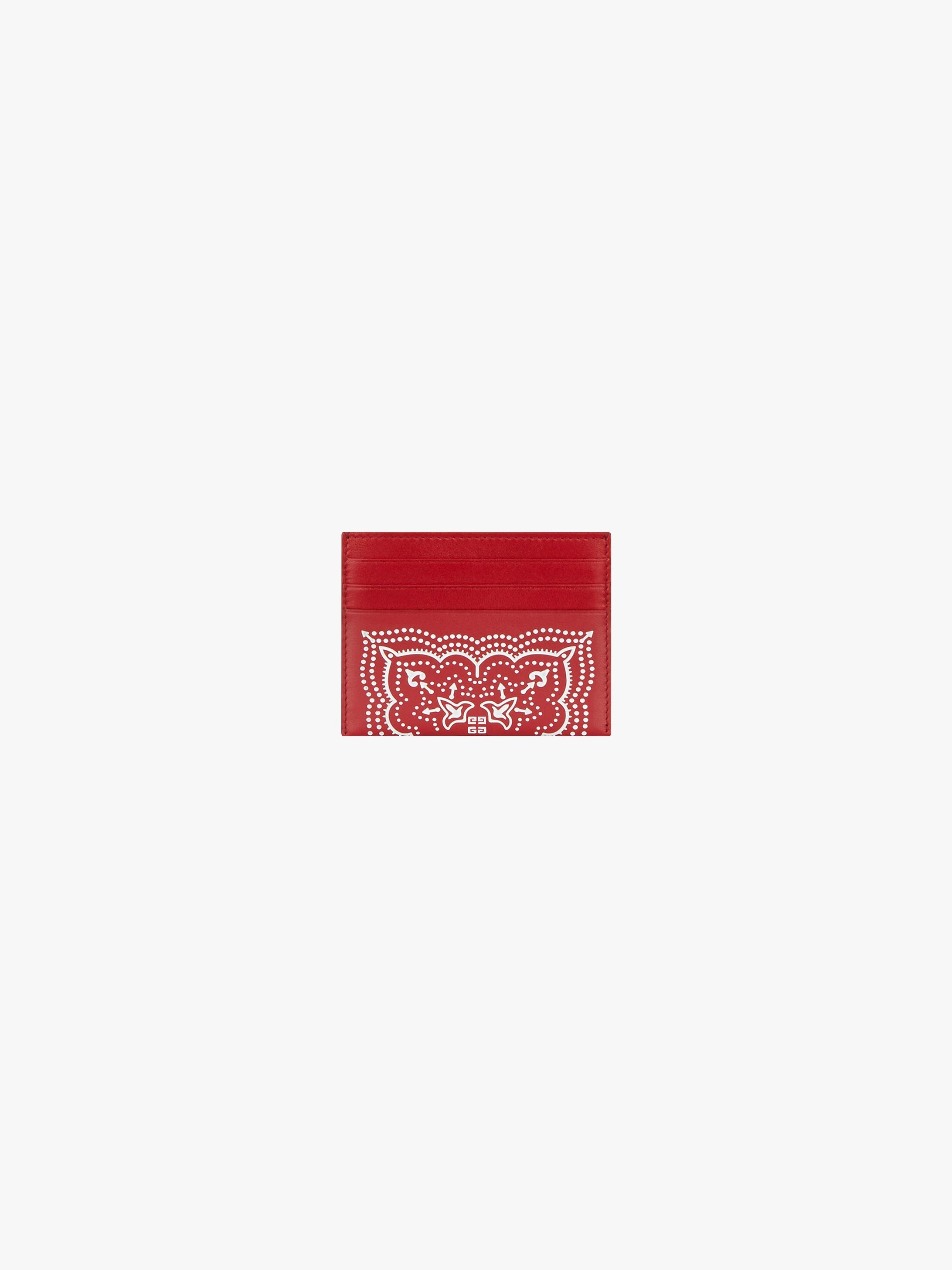CARD HOLDER IN BANDANA PRINTED LEATHER - 1