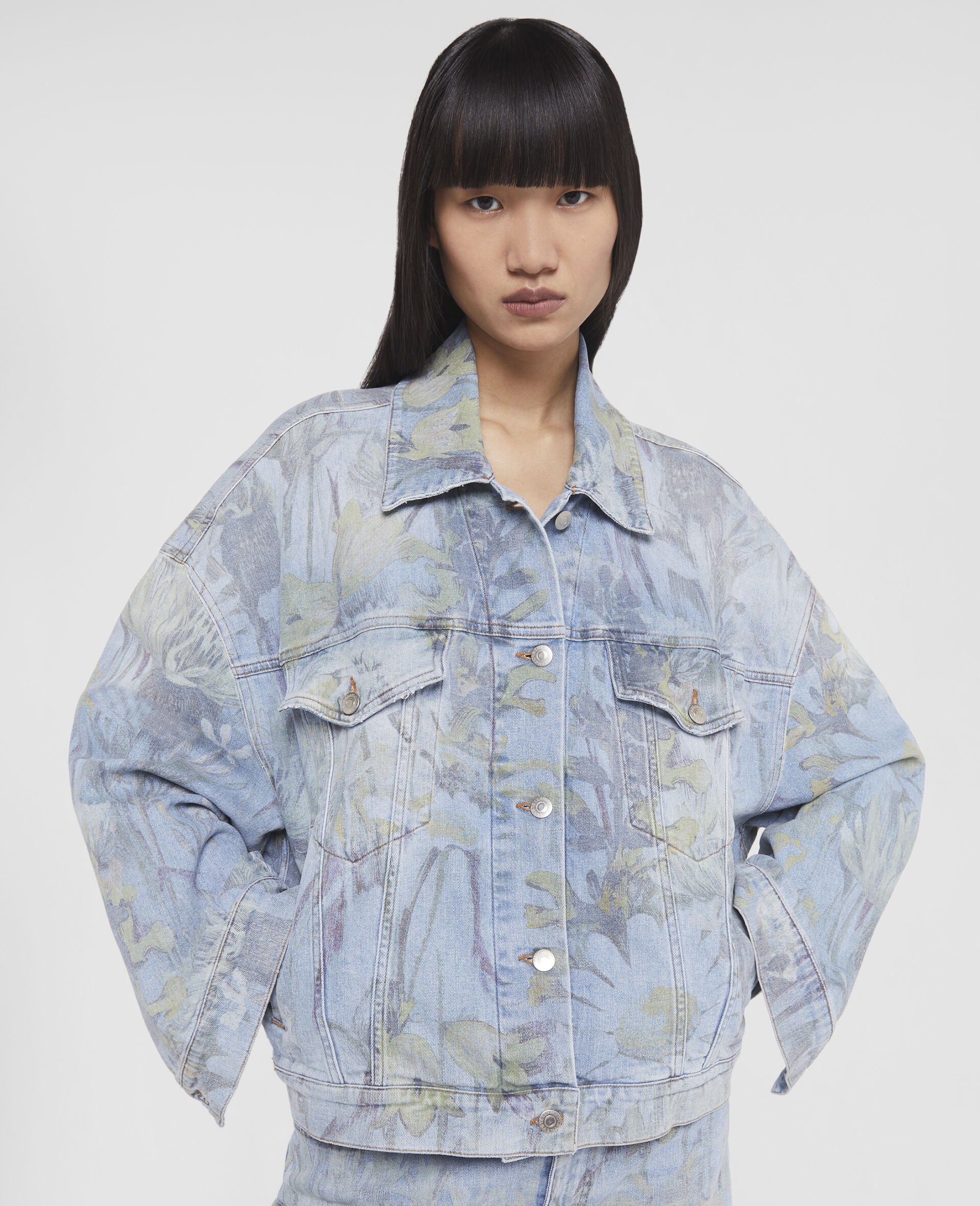 Rewild Flora Print Oversized Denim Jacket - 4