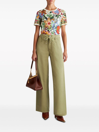 Etro Pegaso-embroidered wide-leg jeans outlook