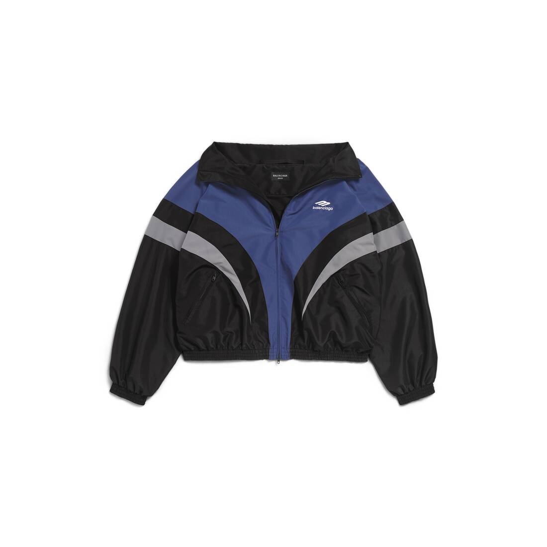 ウォーキング・ランニングウェア BALENCIAGA 3B OFF SHOULDER TRACKSUIT BALENCIAGA 3b Sports Icon Off Shoulder Tracksuit Jacket in