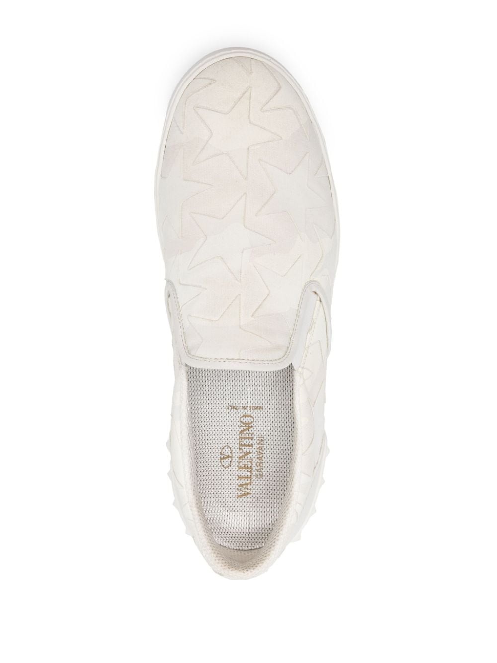 star-jacquard canvas sneakers - 4