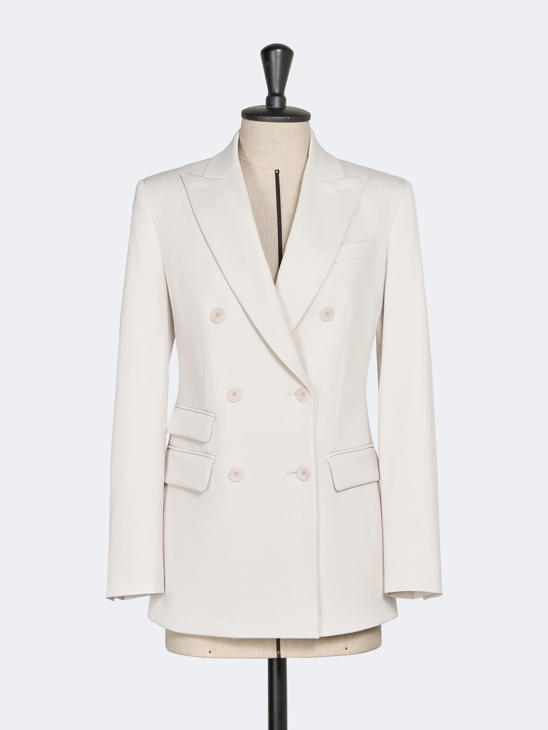 EGREGE Double-breasted comfortable wool blazer - IVORY - 1