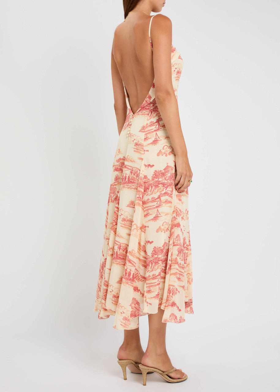 Reformation Fredo Printed Georgette Midi Dress - 3