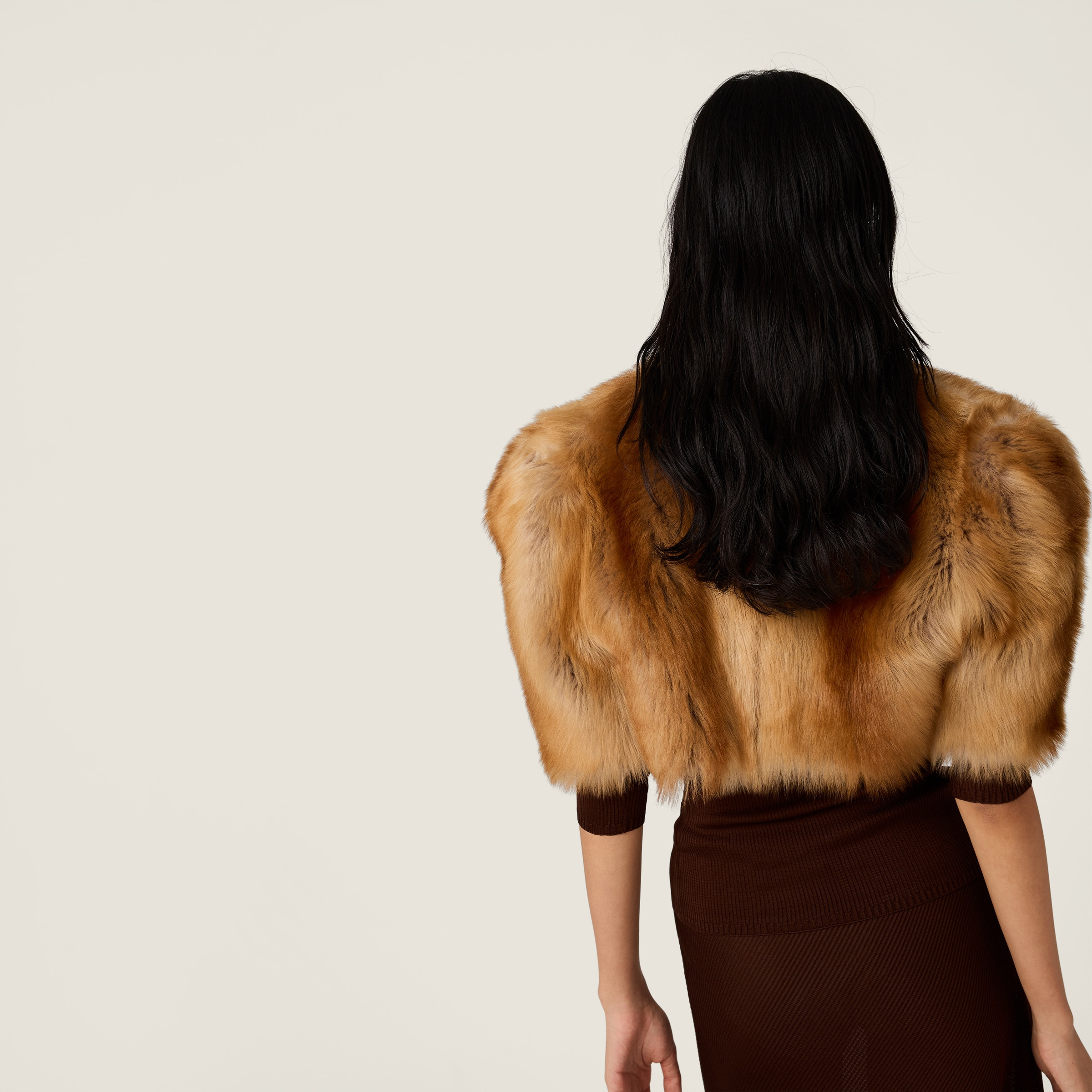 Shearling fur bolero jacket - 6
