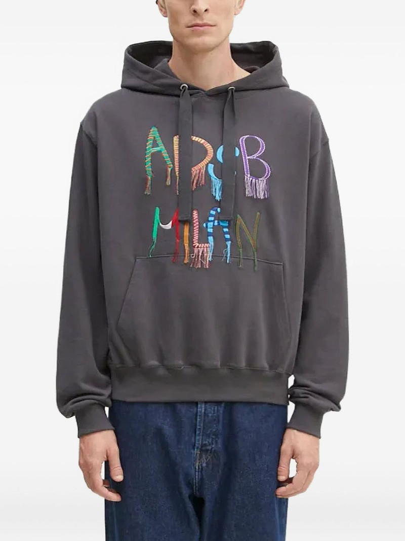 embroidered-logo hoodie 1