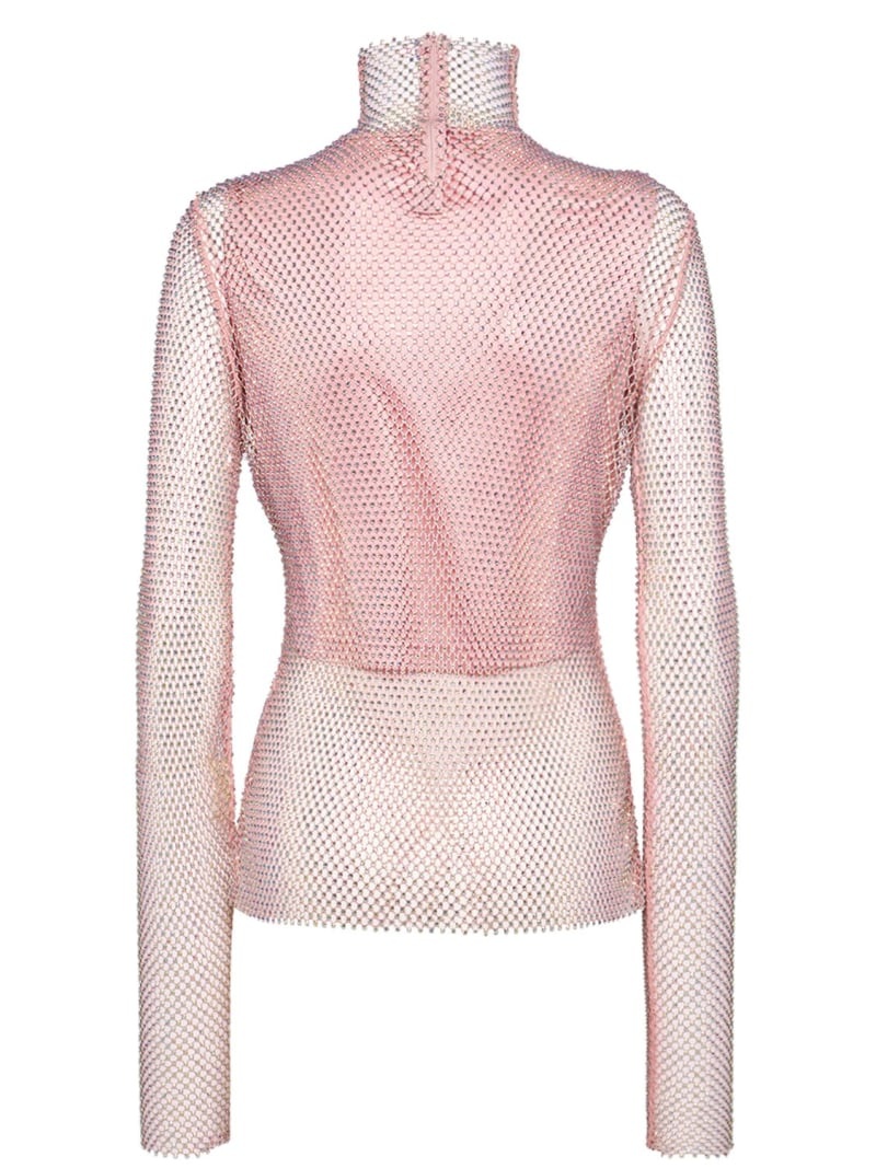 Valdai embellished mesh top - 5